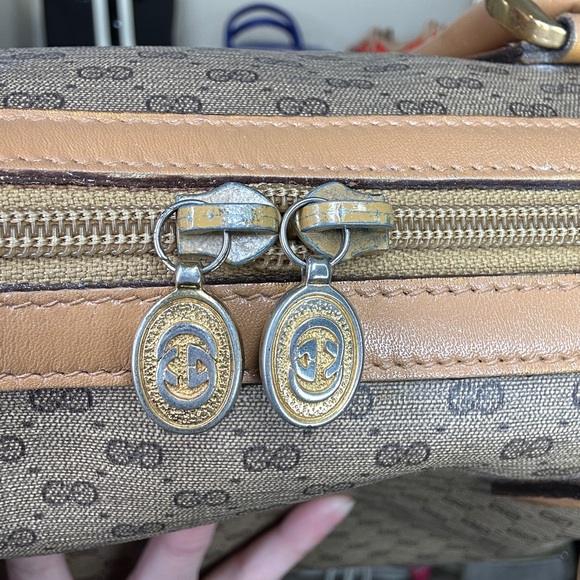 Gucci Vintage Boston Style Satchel Micro GG Coated Canvas 1980s w/ strap & COA - Picture 6 of 14